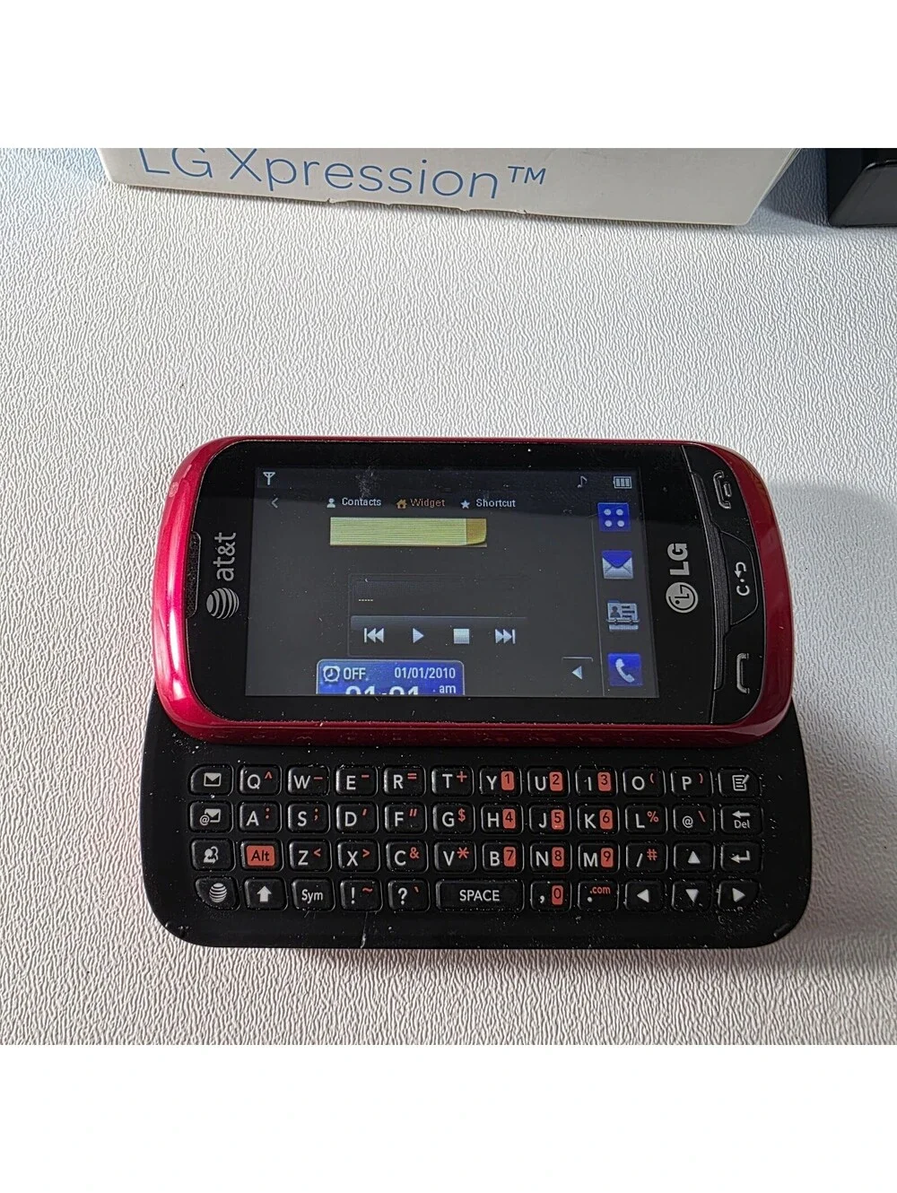 LG Xpression C395 Red Slider 3G Touch Slider Cell Phone Tested